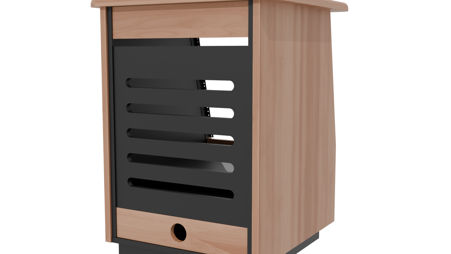 Contemporary Wooden Display Cabinet - Professional 3D Model Render 6