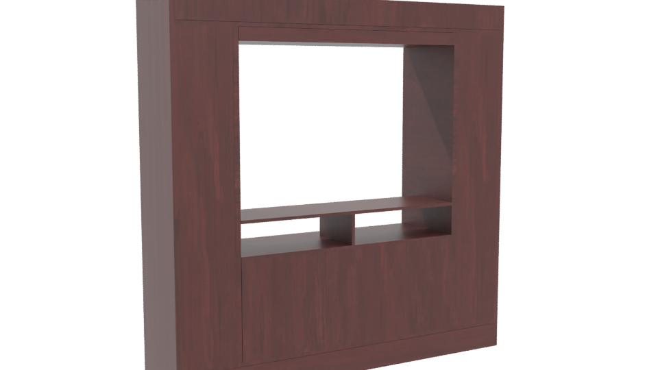 Stylish Wooden Storage Unit 3D - Professional 3D Model Render 4