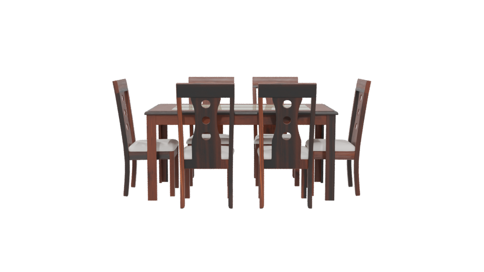 Modern Dining Table Set 3D - Professional 3D Model Render 5
