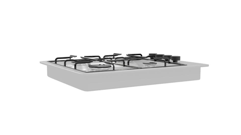 Sleek Gas Cooktop 3D Model - Professional 3D Model Render 10