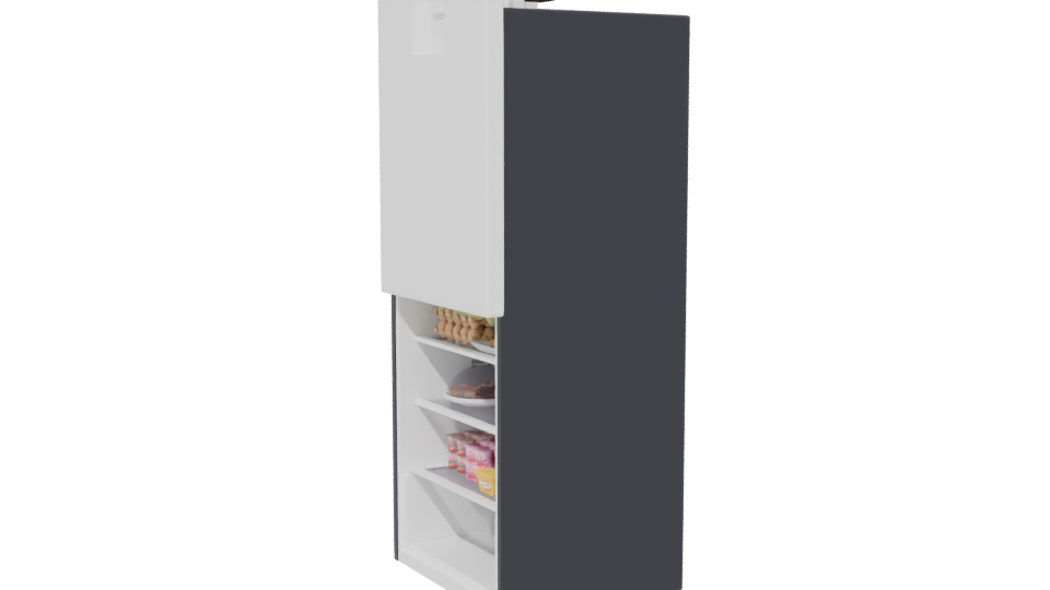 Sleek Black Refrigerator Model - Professional 3D Model Render 13