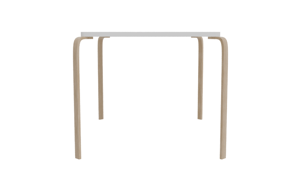 Minimalist Wooden Dining Table 3D - Professional 3D Model Render 11
