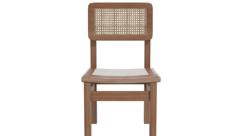 Stylish Wooden Dining Chair 3D - Professional 3D Model Render 11