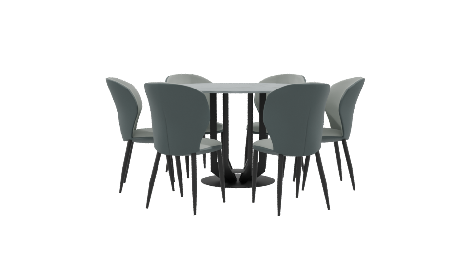 Stylish Dining Table Set 3D - Professional 3D Model Render 9