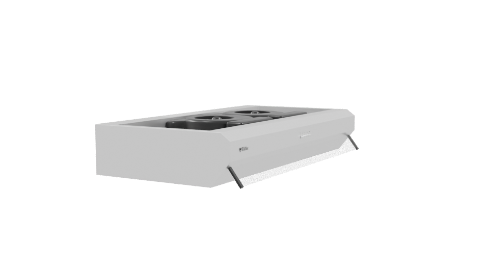 Sleek Dual-Burner Gas Stove - Professional 3D Model Render 9