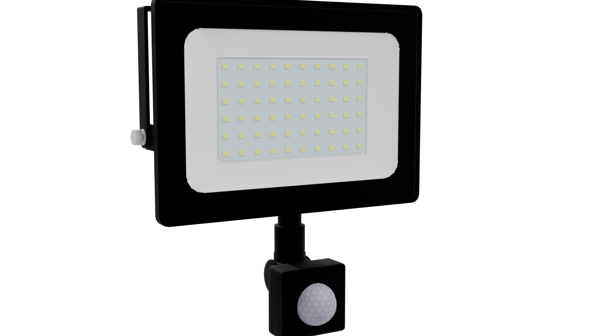 LED Flood Light with Motion Sensor 3D Model - Professional 3D Model Render 10
