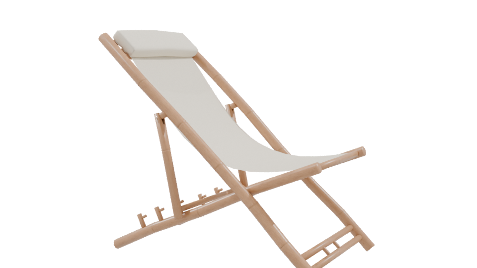 Stylish Outdoor Lounger 3D Model - Professional 3D Model Render 9