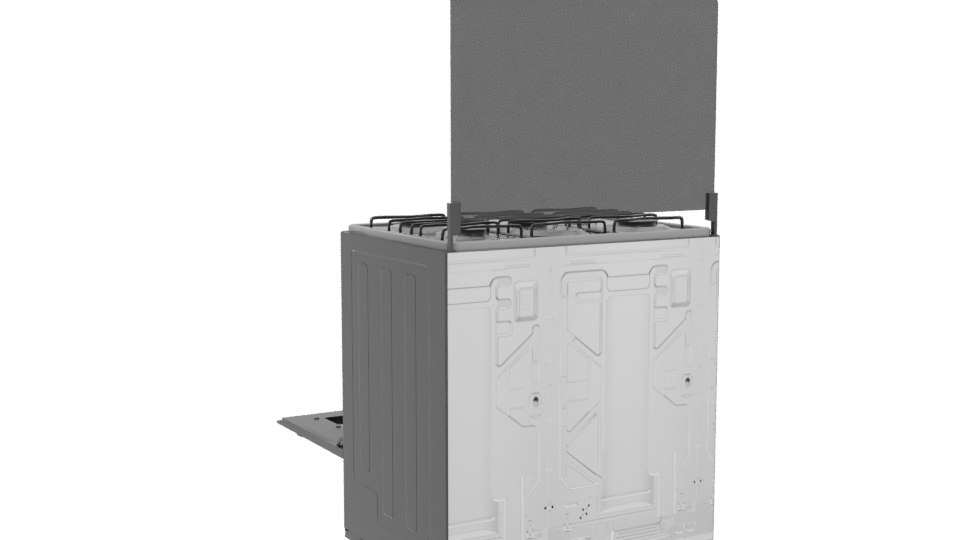 Stylish Gas Range Appliance 3D - Professional 3D Model Render 4