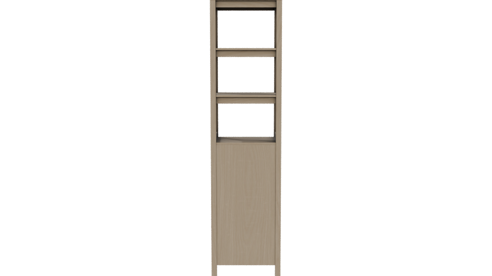 Modern Wooden Shelf Unit 3D - Professional 3D Model Render 5