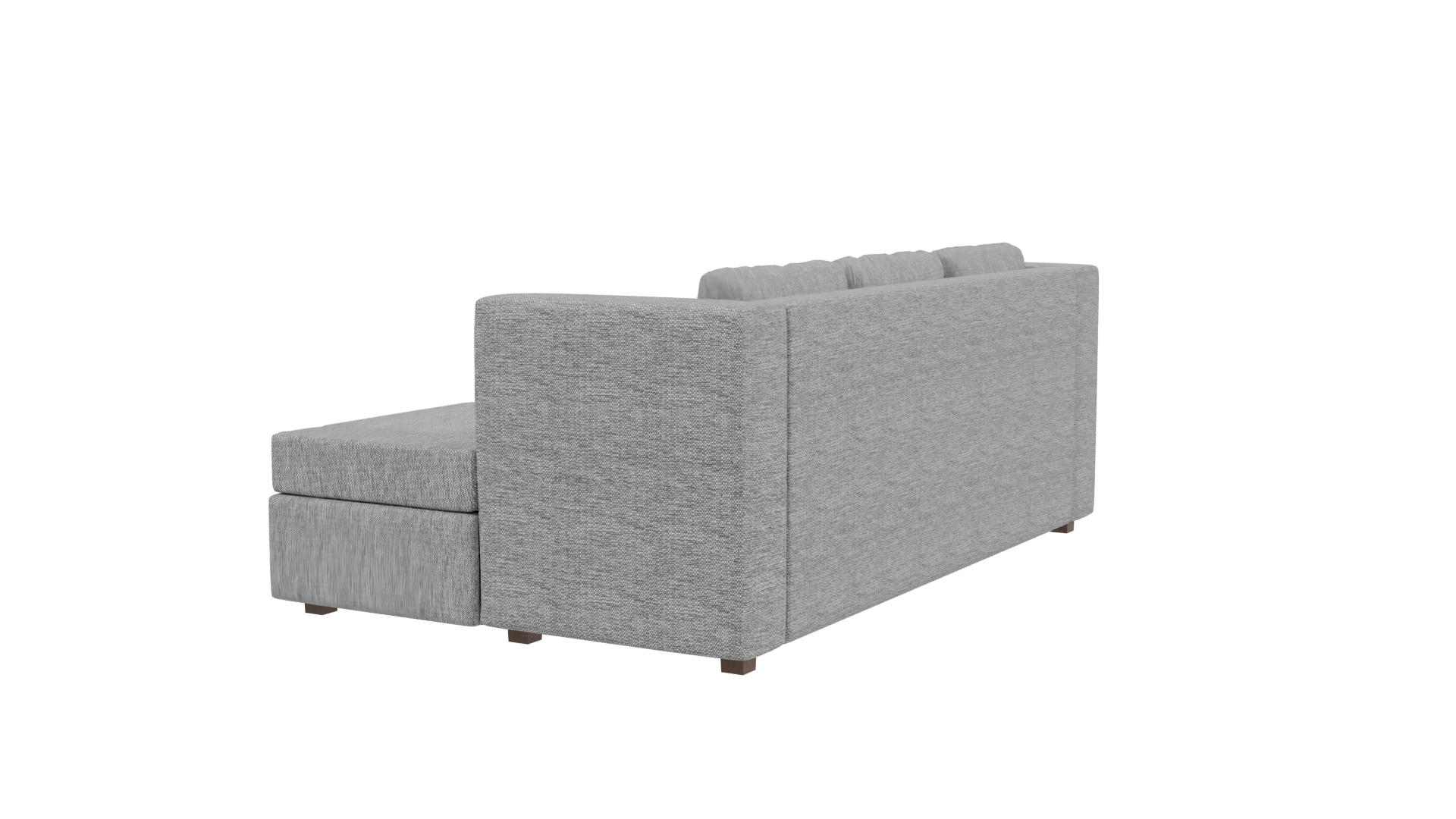 Contemporary L-Shaped Fabric Sofa 3D Model - Professional 3D Model Render 3