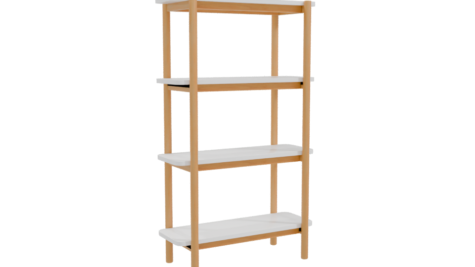 Modern Minimalist Shelf 3D Model - Professional 3D Model Render 10