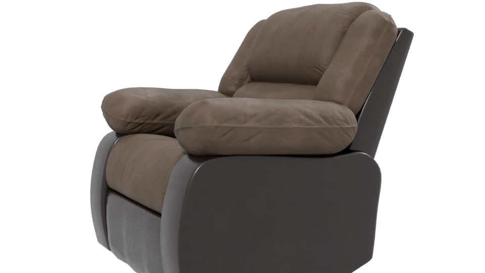 Stylish Reclining Fabric Armchair 3D Model - Professional 3D Model Render 13