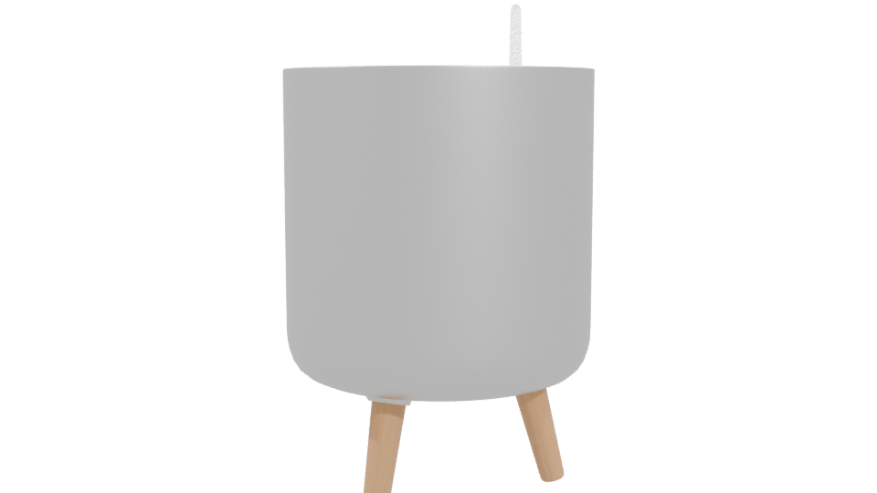 Stylish Metal Planter Pot 3D - Professional 3D Model Render 4