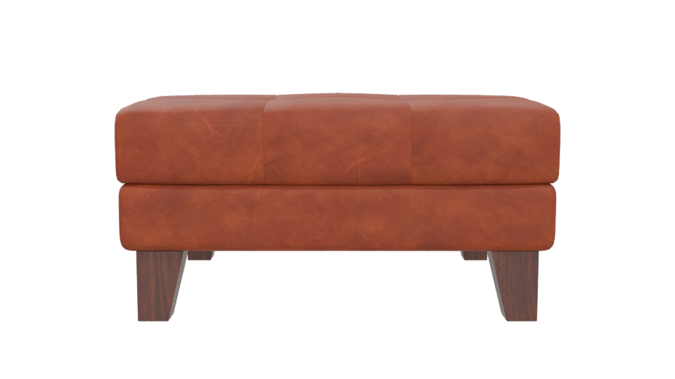 Stylish Leather Ottoman 3D Model - Professional 3D Model Render 5