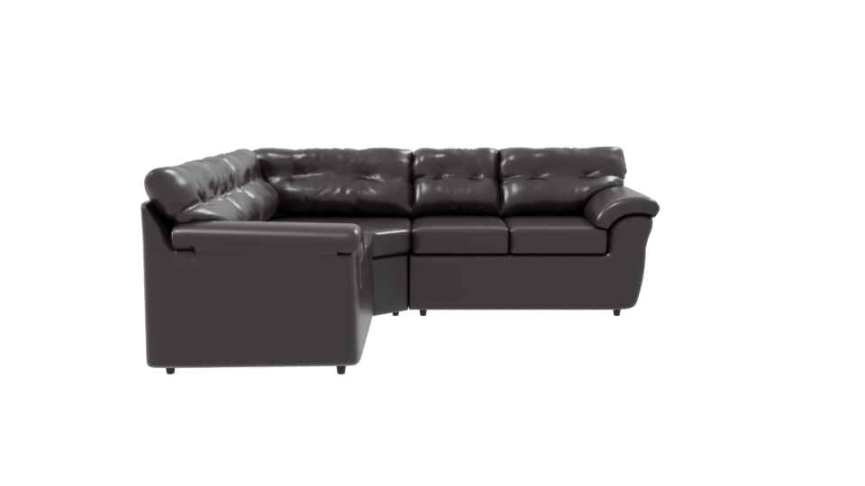 Modern L-Shaped Leather Sofa 3D Model - Professional 3D Model Render 8