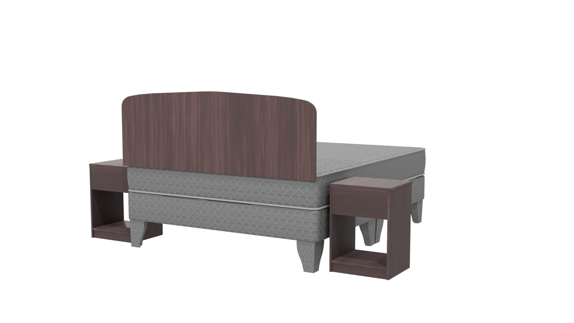 Stylish Modern Bed 3D Model - Professional 3D Model Render 6