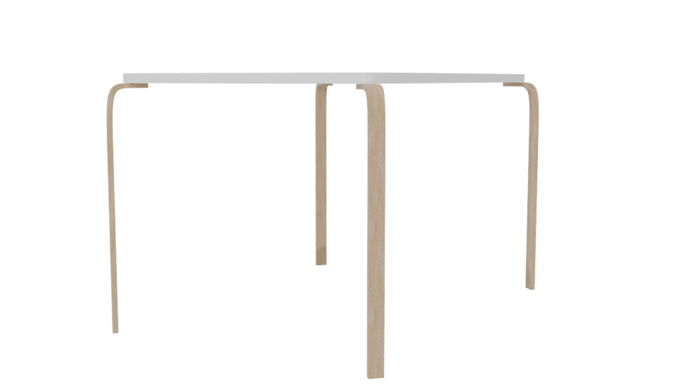 Minimalist Wooden Dining Table 3D - Professional 3D Model Render 6