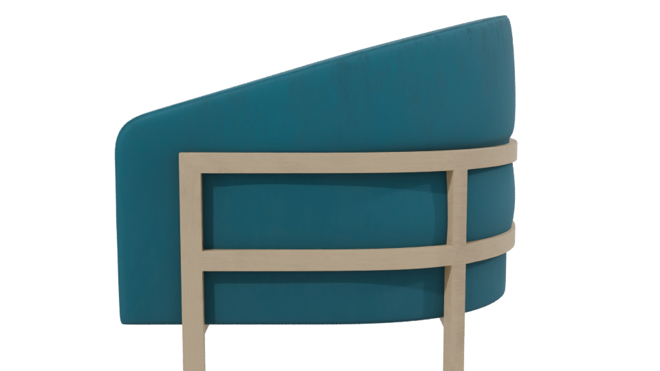 Stylish Modern Accent Chair 3D Model - Professional 3D Model Render 2