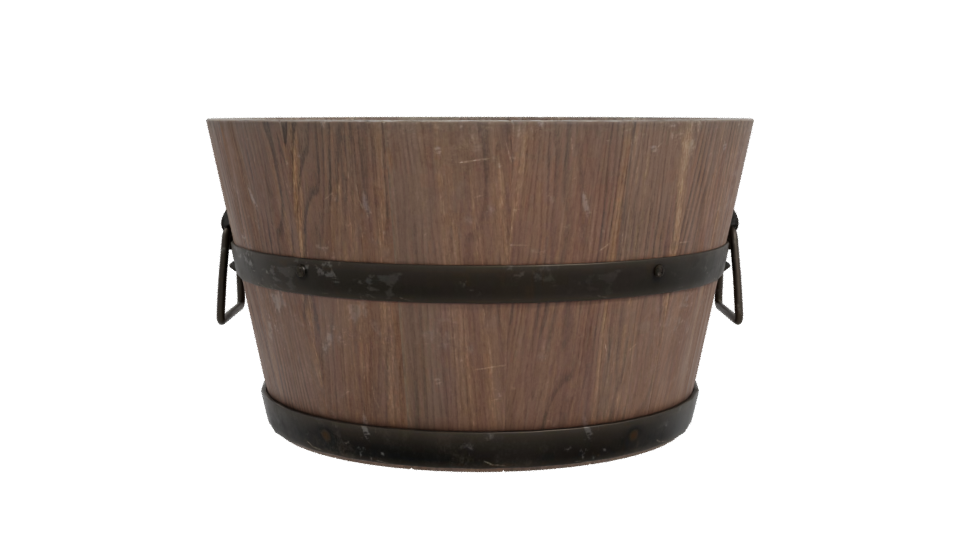 Realistic Wooden Barrel Model - Professional 3D Model Render 11