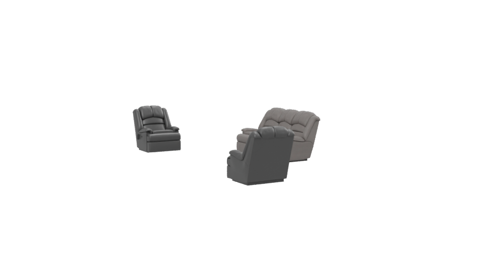 Contemporary Reclining Sofa Set - Professional 3D Model Render 13