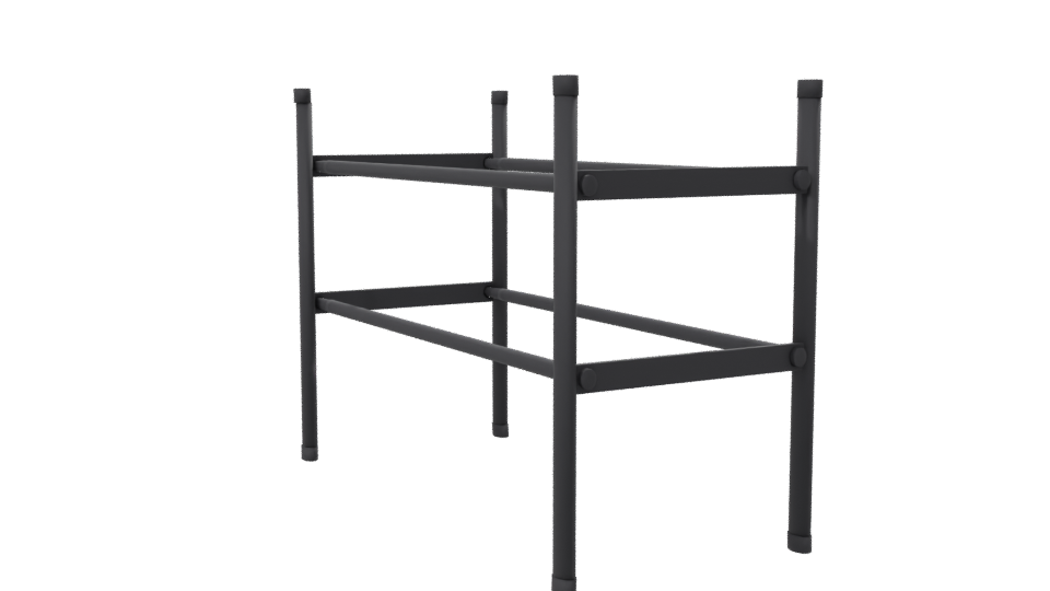 Industrial Metal Frame Table 3D - Professional 3D Model Render 7