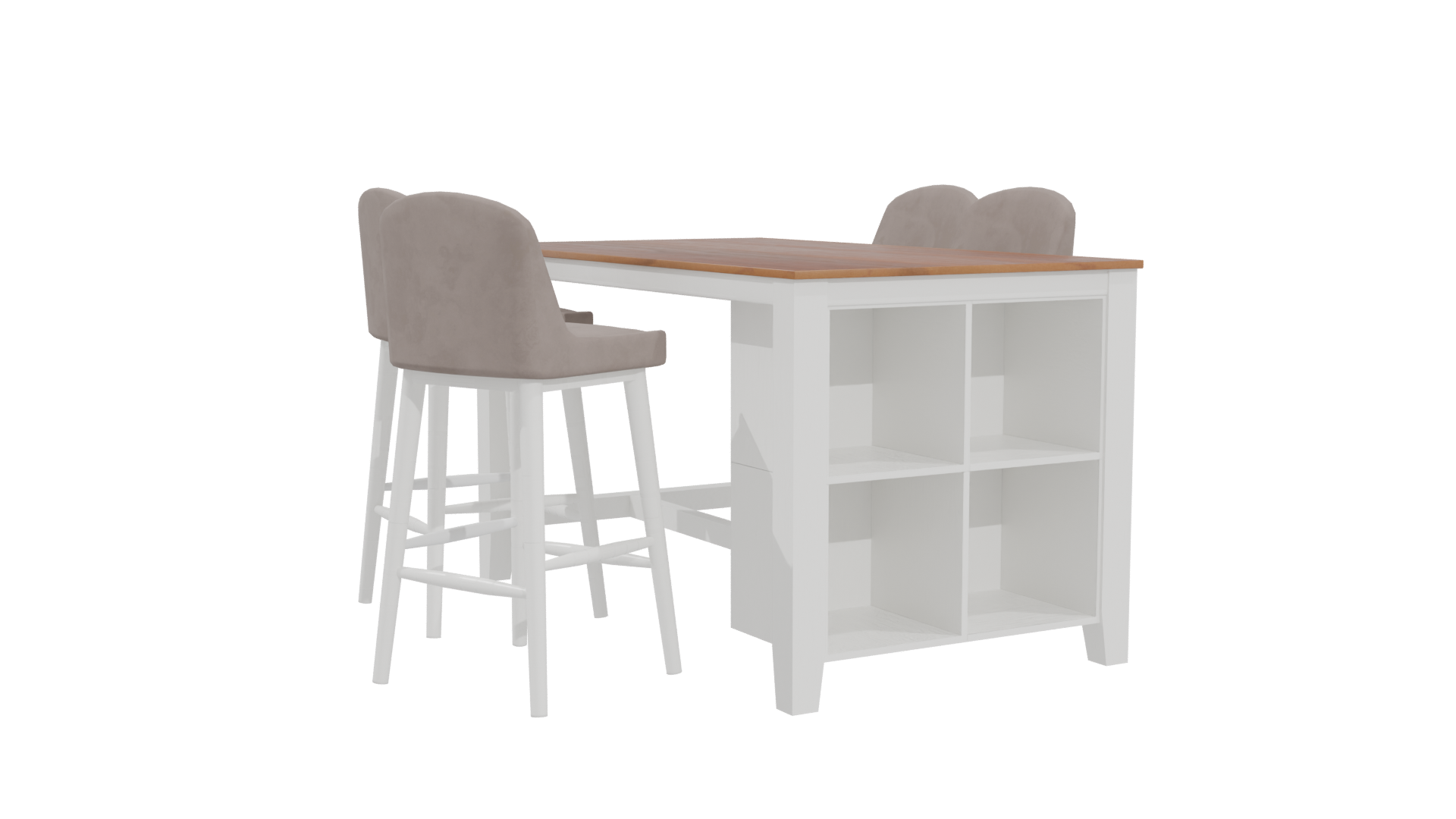 Stylish Modern Bar Table Set 3D Model - Professional 3D Model Render 4