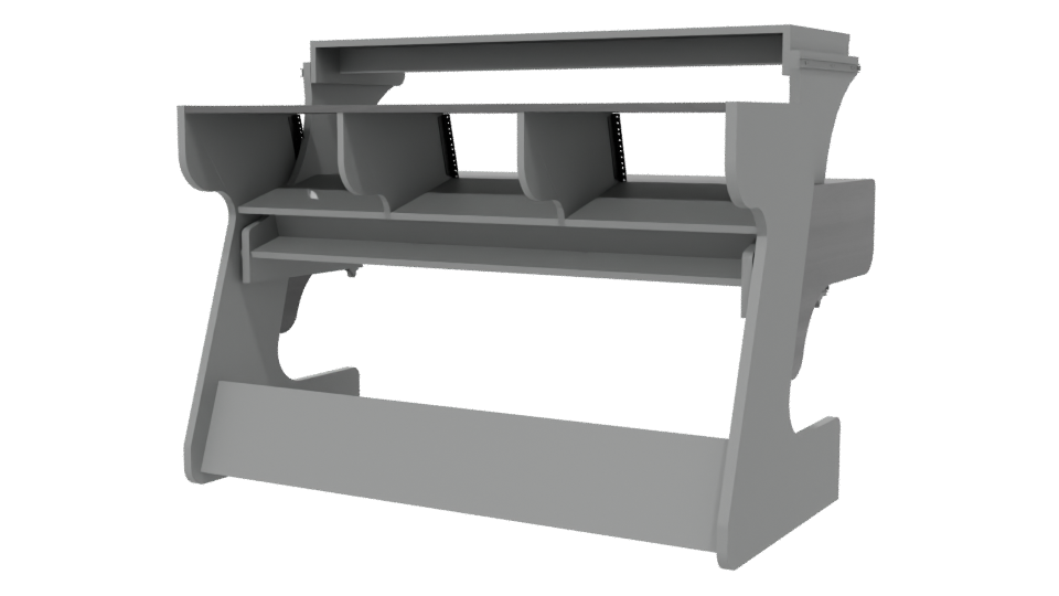 Contemporary Office Desk 3D Model - Professional 3D Model Render 6