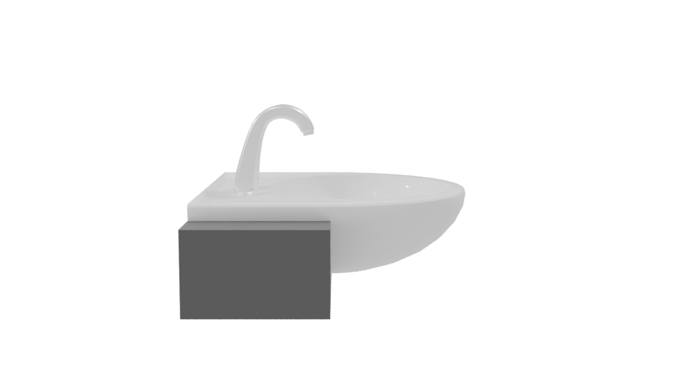 Modern Ceramic Bathroom Sink 3D - Professional 3D Model Render 8