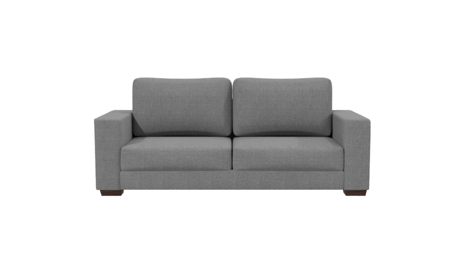 Stylish Grey Sofa 3D Model - Professional 3D Model Render 2