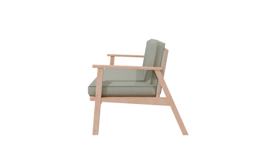 Stylish Minimalist Sofa Model - Professional 3D Model Render 2