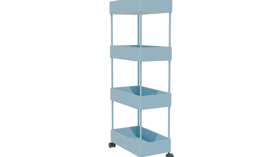 Stylish Mobile Storage Cart 3D - Professional 3D Model Render 13