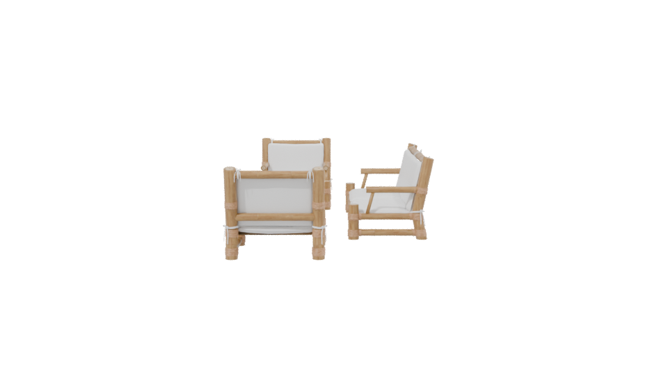 Stylish Outdoor Sofa Set 3D - Professional 3D Model Render 2
