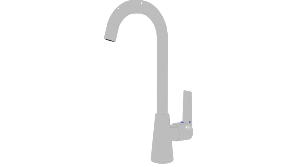 Stylish Modern Kitchen Faucet 3D - Professional 3D Model Render 10
