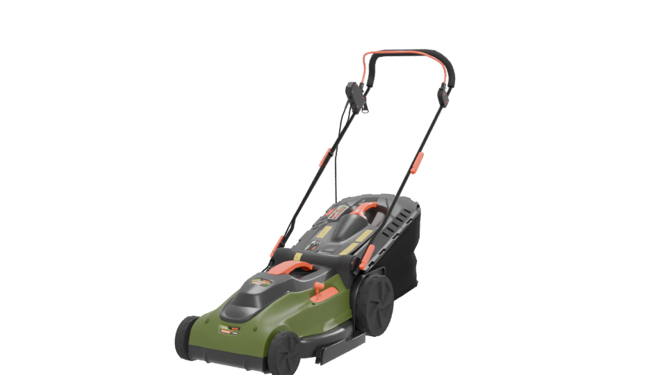 Electric Lawn Mower 3D Model - Professional 3D Model Render 12