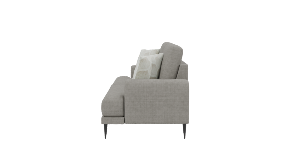 Stylish Gray Sofa Model 3D - Professional 3D Model Render 2