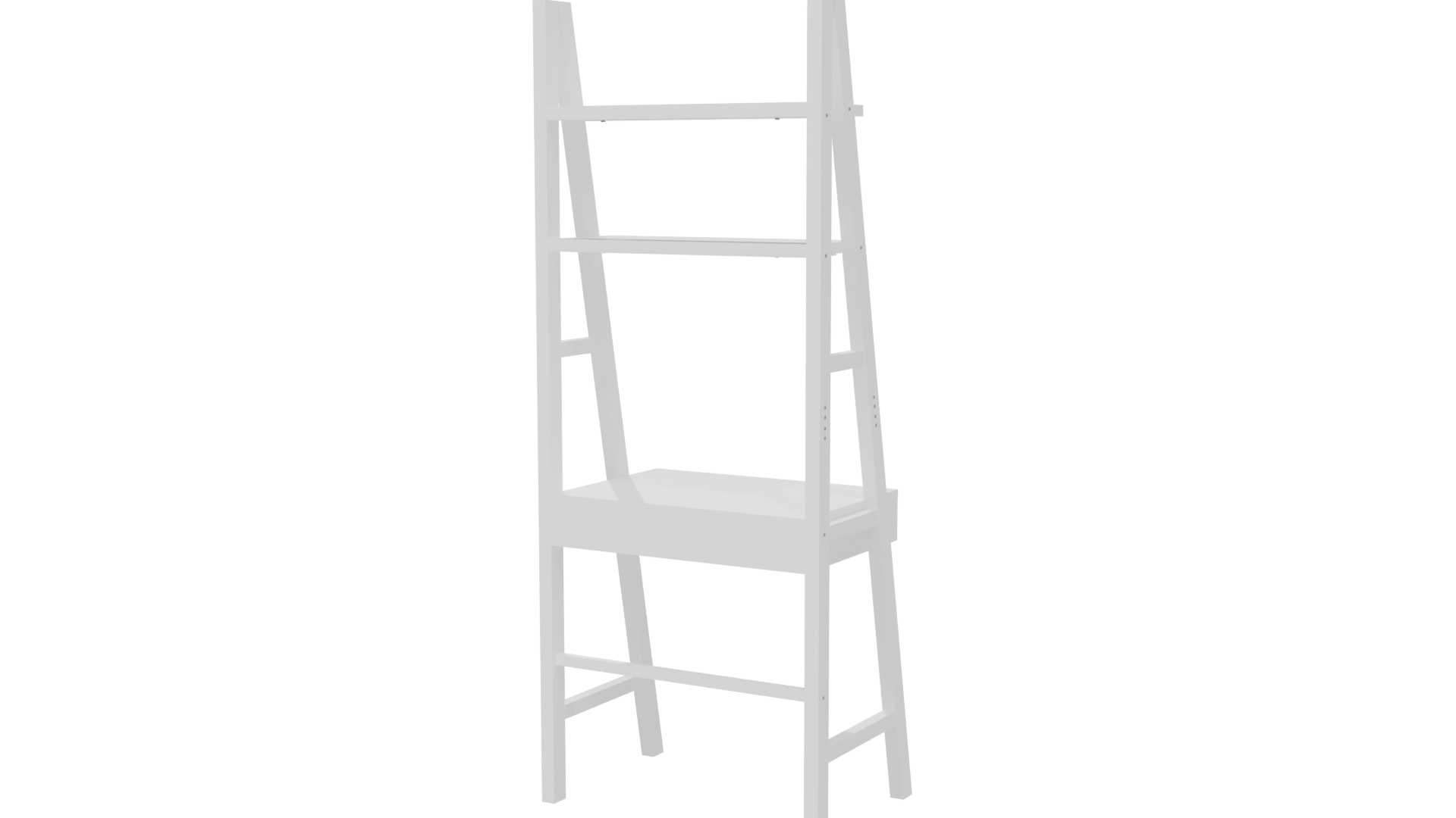 Stylish Wooden Ladder Shelf 3D - Professional 3D Model Render 6