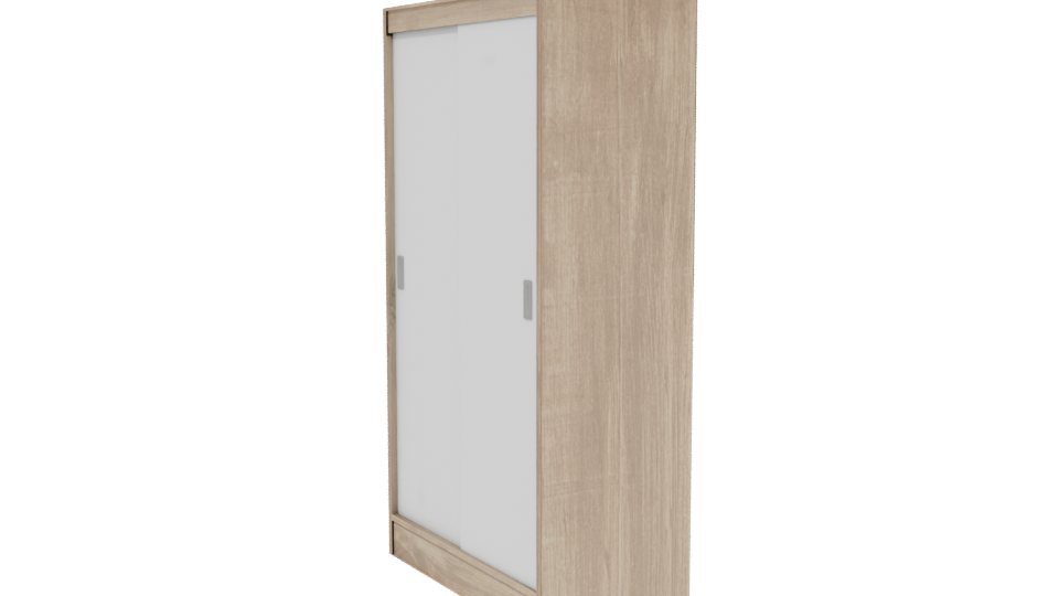 Minimalist Modern Sliding Door Wardrobe 3D Model - Professional 3D Model Render 13