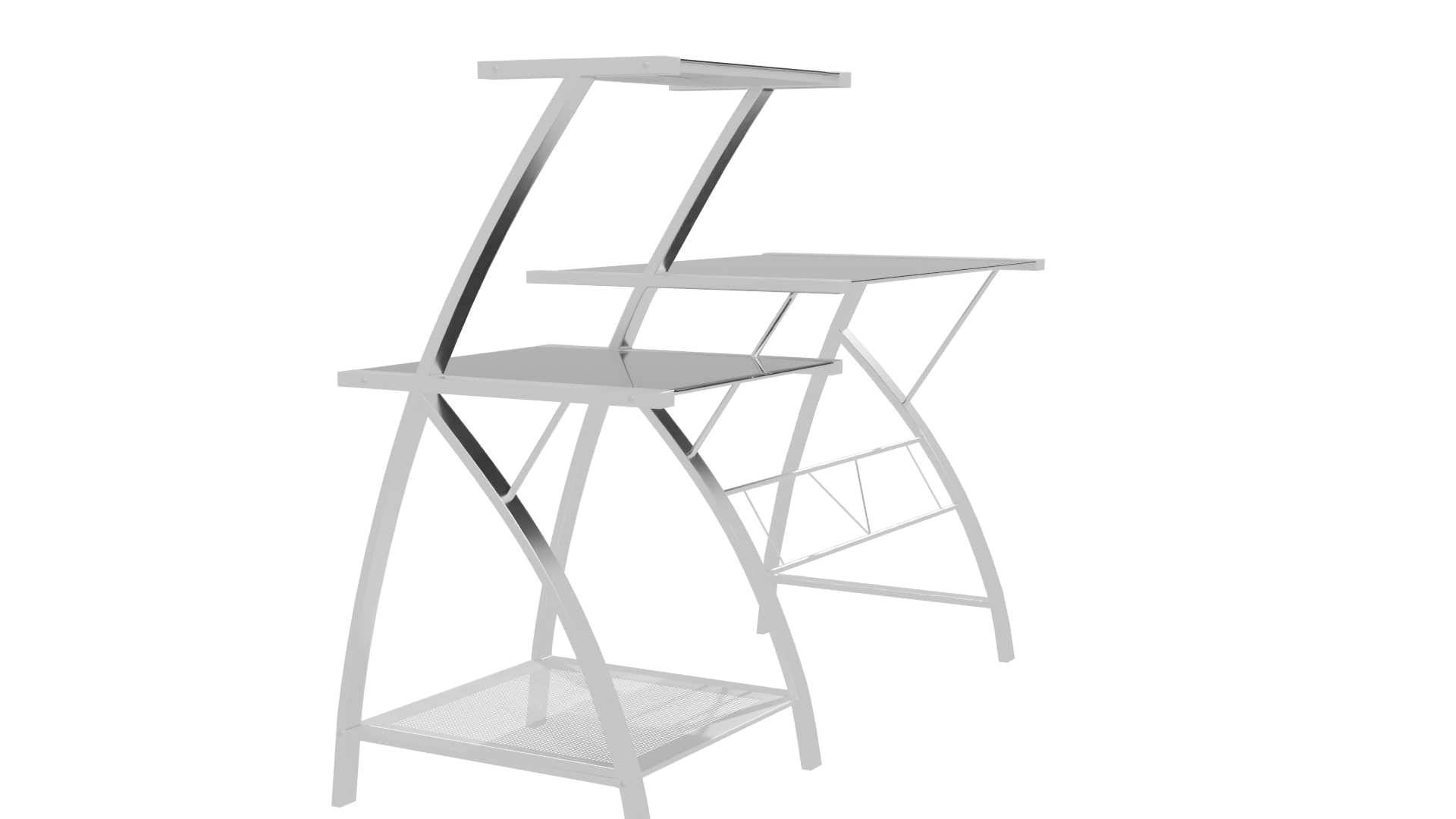 Stylish Modern Multi-Tier Table - Professional 3D Model Render 12