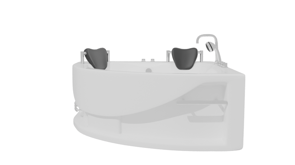 Elegant Corner Bathtub Model 3D - Professional 3D Model Render 2