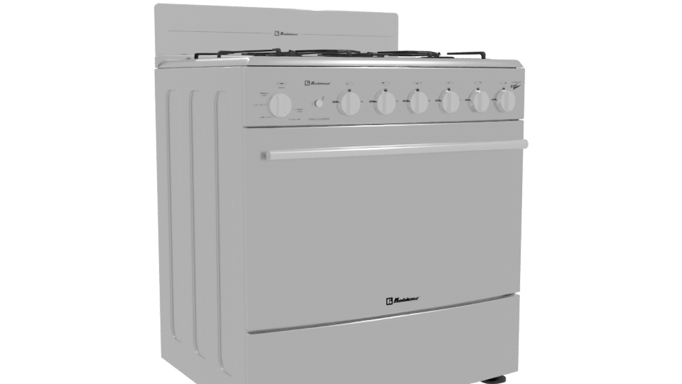 Stainless Steel Gas Range 3D - Professional 3D Model Render 10