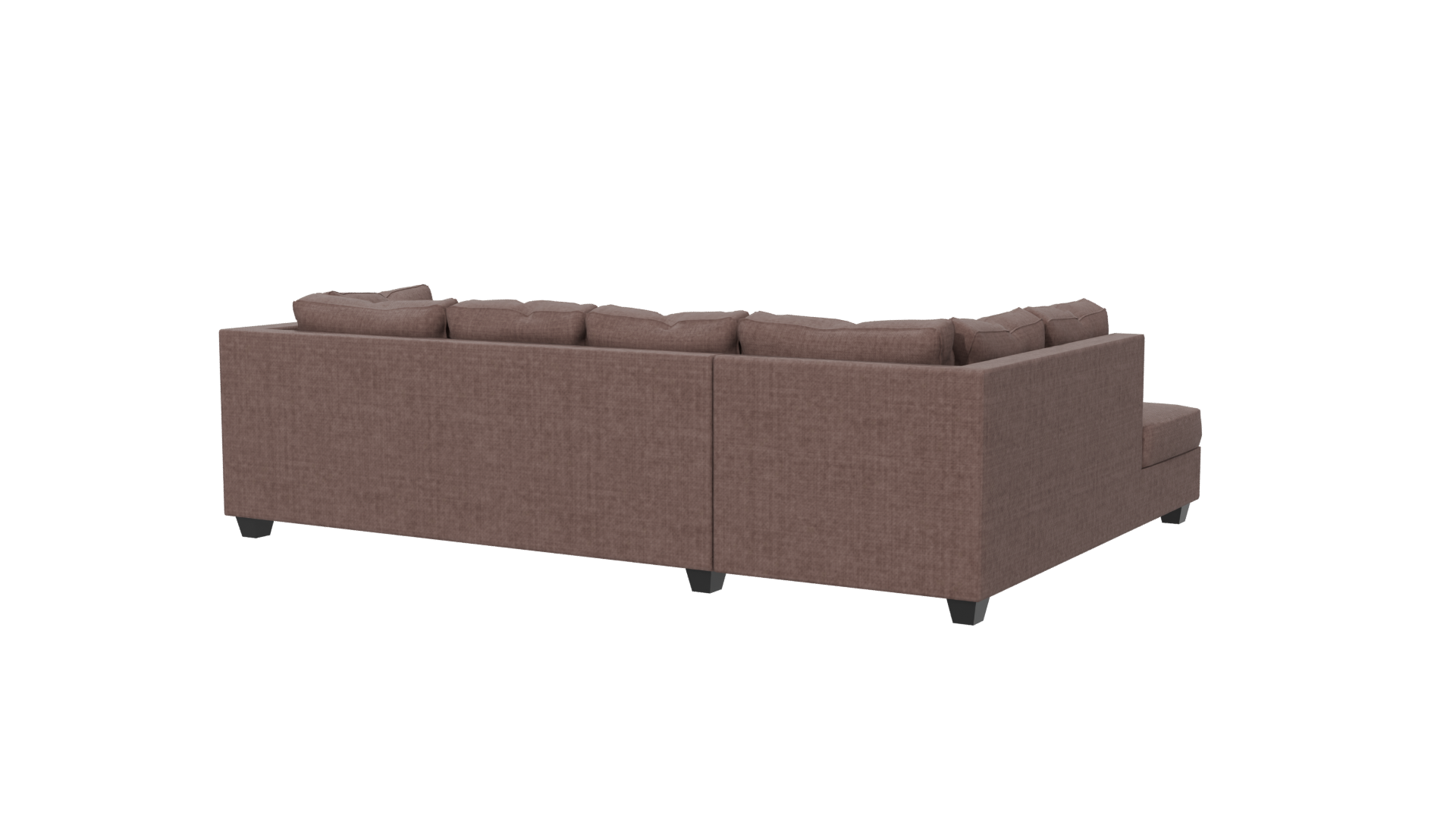 Contemporary L-Shaped Fabric Sofa 3D Model - Professional 3D Model Render 6