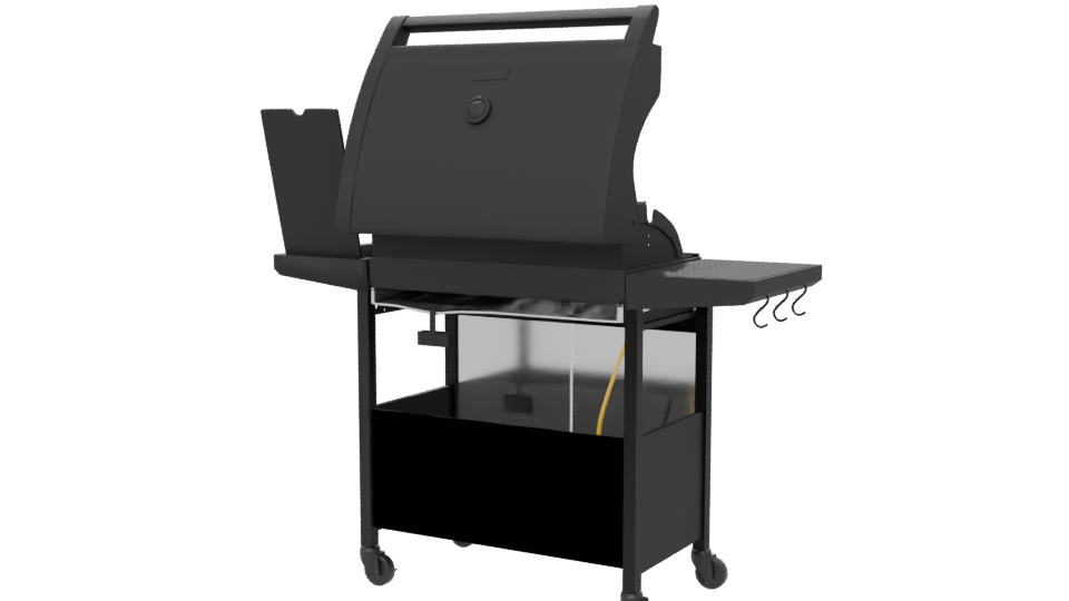 Stylish Outdoor Gas Grill 3D - Professional 3D Model Render 6