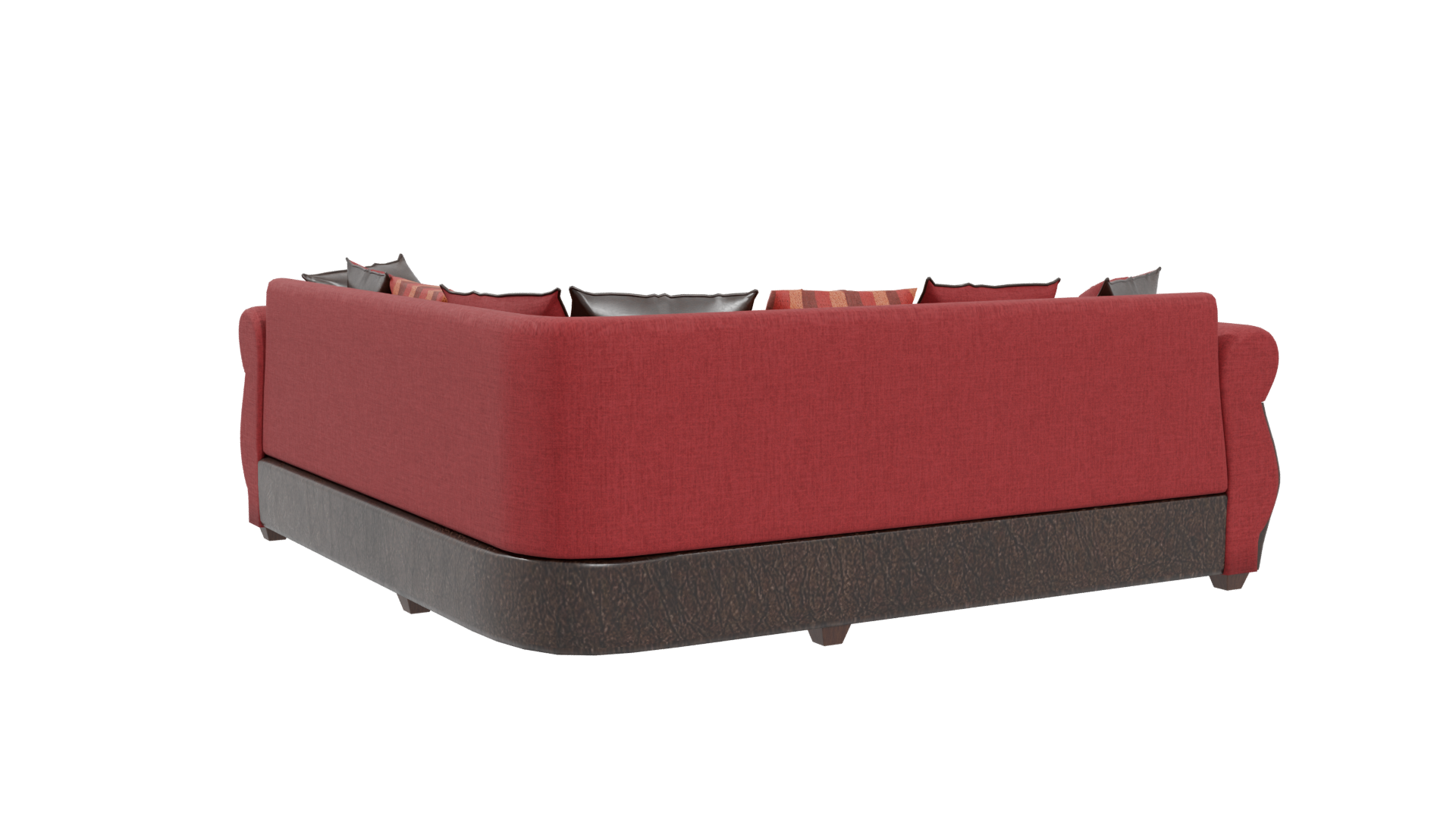 Red Sofa Living Room Model 3D - Professional 3D Model Render 4