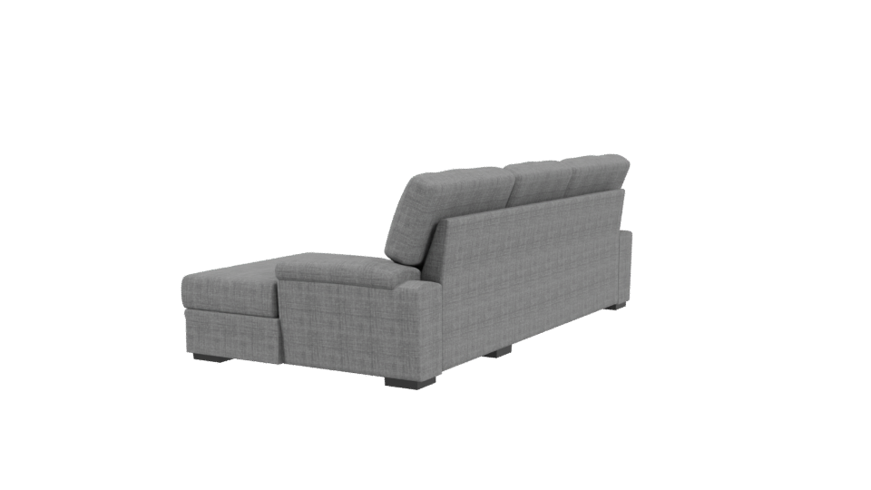 Contemporary Fabric Sectional Sofa 3D Model - Professional 3D Model Render 3
