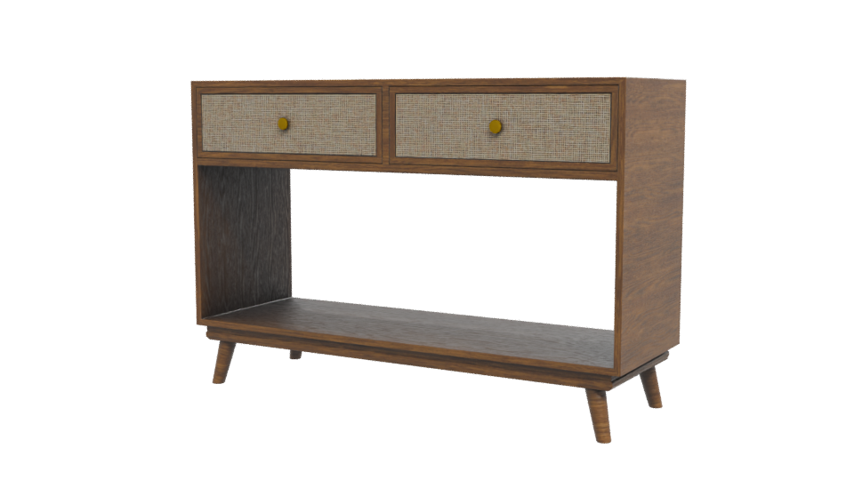 Stylish Vintage Wooden Console Table 3D Model - Professional 3D Model Render 12