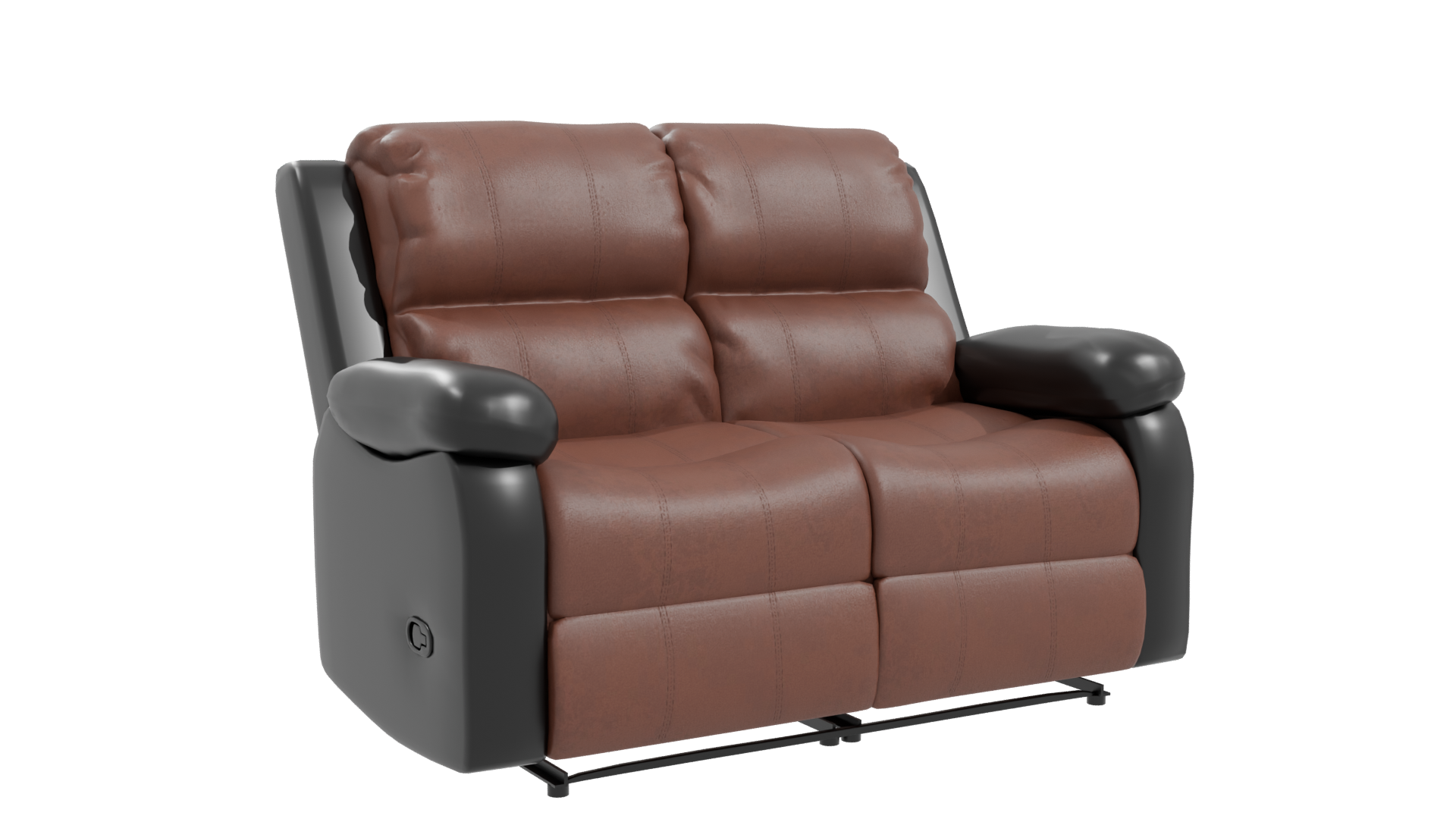 Contemporary Brown Reclining Sofa 3D Model - Professional 3D Model Render 10