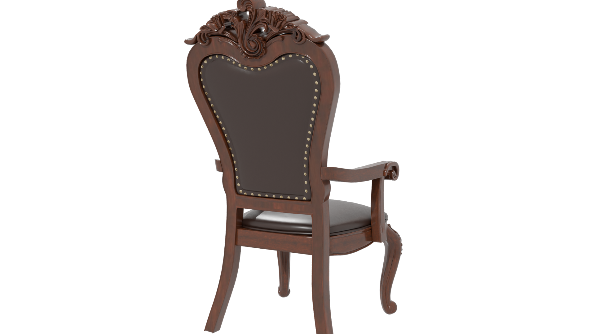 Vintage Ornate Wooden Chair 3D - Professional 3D Model Render 6