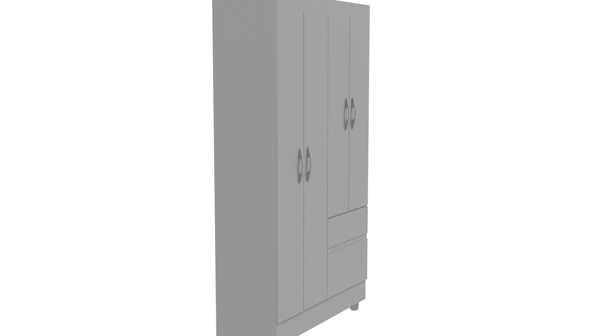 Modern Wooden Closet 3D Model - Professional 3D Model Render 9