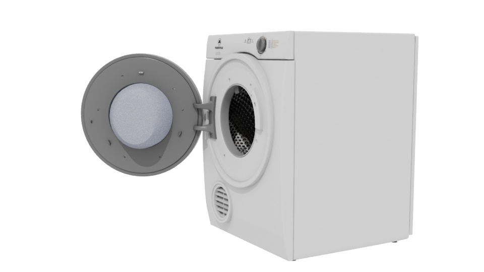 Realistic Clothes Dryer 3D Model - Professional 3D Model Render 13