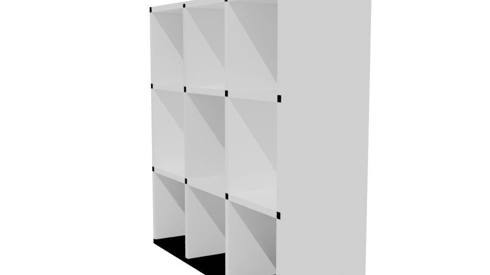 9 Cube Organizer Shelf 3D Model - Professional 3D Model Render 13